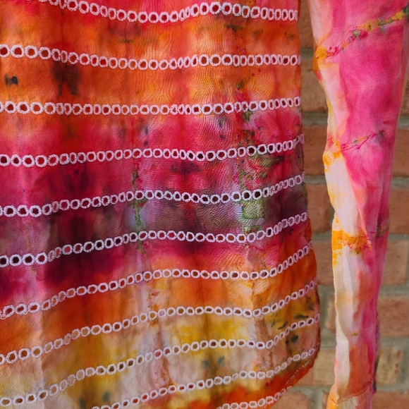 Tie Dye GAP Fitted boyfriend button front - Picture 8 of 14